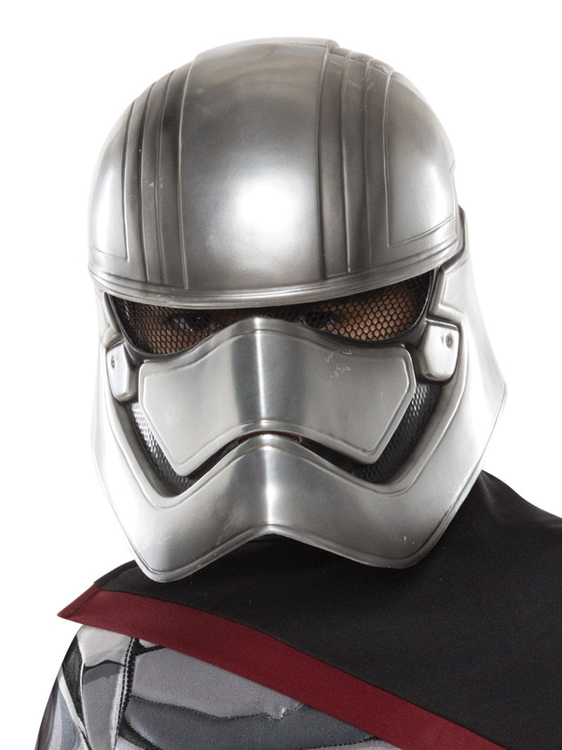 Demi-masque Capitaine Phasma Star Wars 7 Pour Enfant - Argenté, Taille Unique - Accessoire Déguisement Officiel