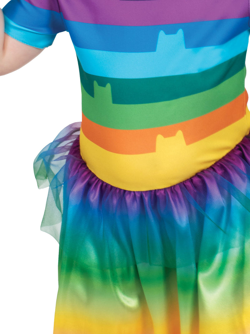 Costume Gabbys Dollhouse Arcobaleno Per Bambina - Vestito Con Stampa E Fascia Con Orecchie, Abito Ufficiale Per Carnevale, Halloween, Feste E Compleanni