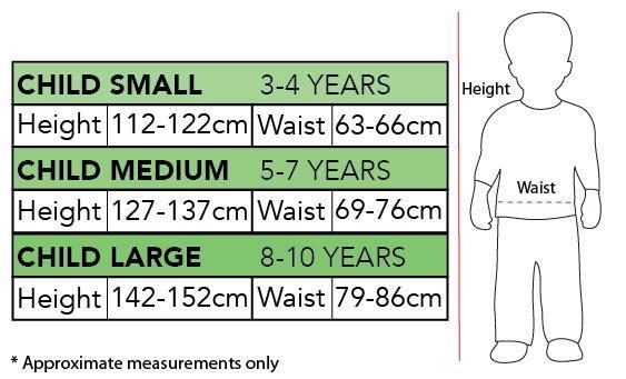 Asian children's clearance size chart