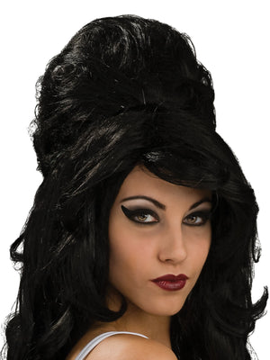 1960s Black Beehive Wig for Adults