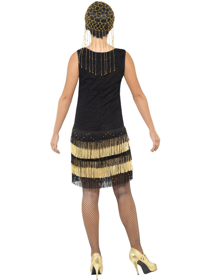 1920s Black Fringed Flapper Costume for Adults | Costume World NZ