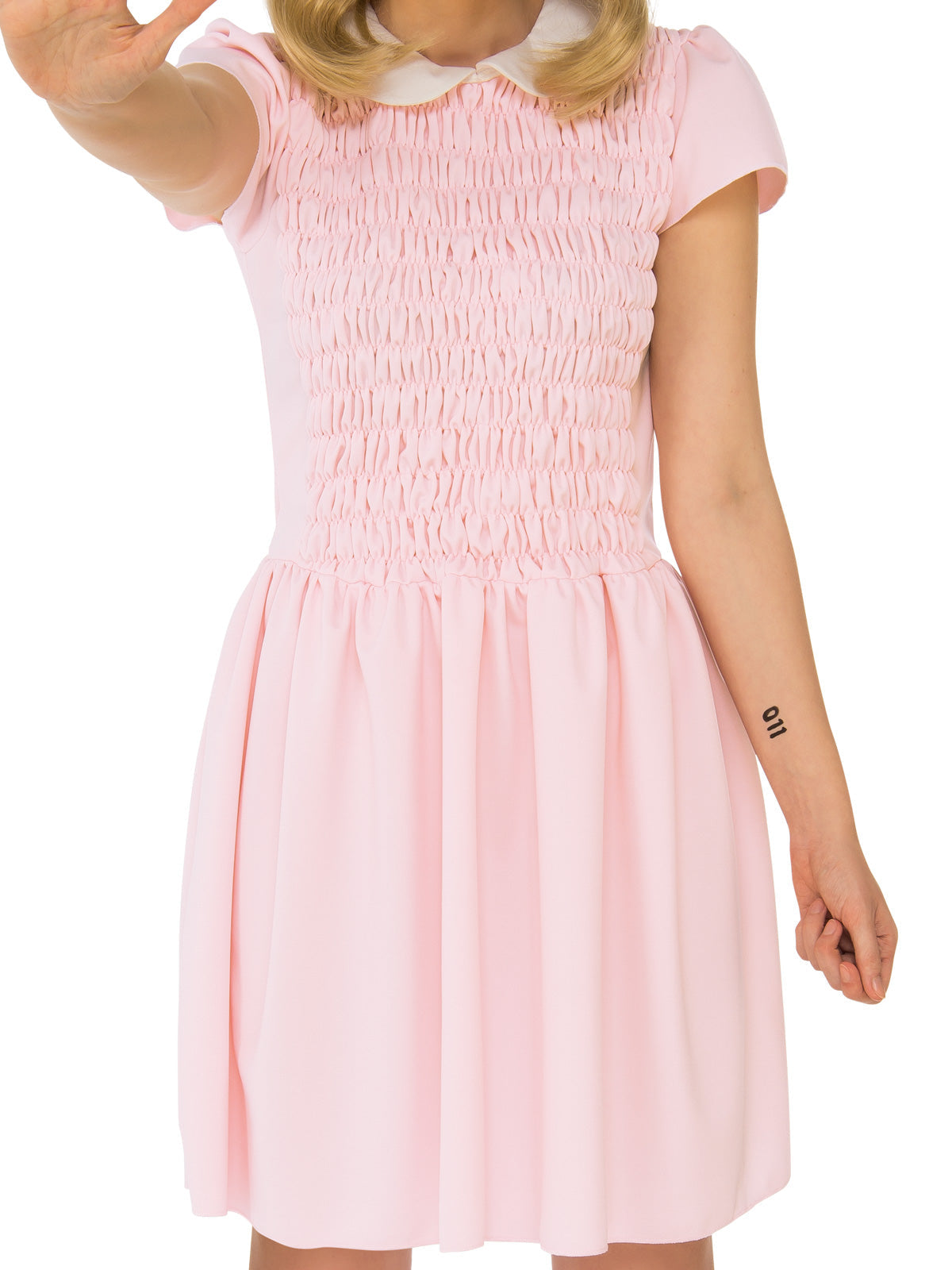 eleven pink dress outfit Stranger Things Adult Deluxe Eleven Pink Dress Costume