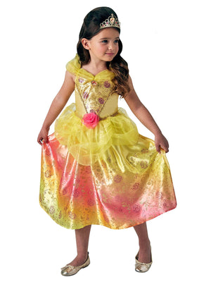 Belle Rainbow Deluxe Costume for Kids - Disney Beauty and the Beast