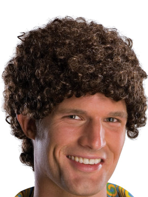 Brunette Tight-Curl Afro Wig for Adults