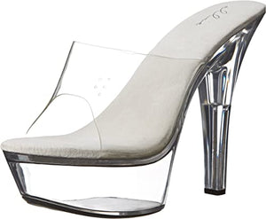 Clear Mule 6 Inch Heel for Adults