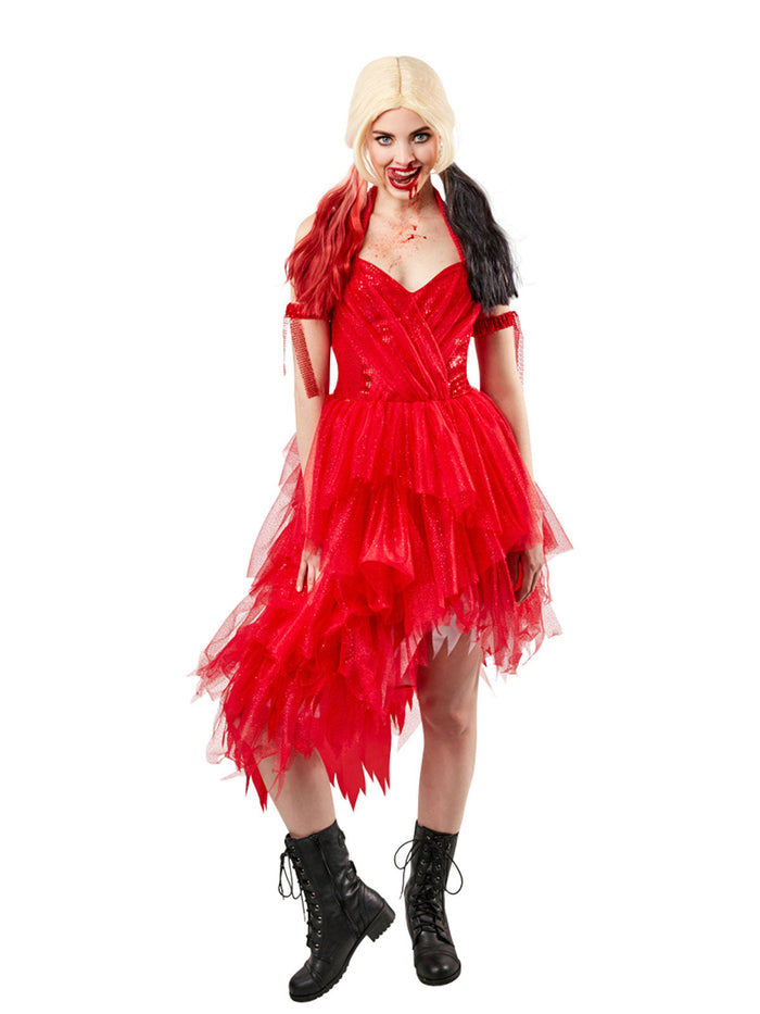 Harley Quinn Red Dress Costume for Adults - Warner Bros Suicide Squad 2