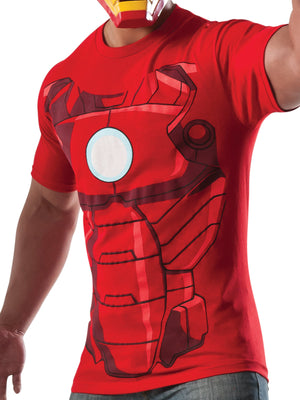 Iron Man Costume T-Shirt & Mask Set for Adults - Marvel Avengers