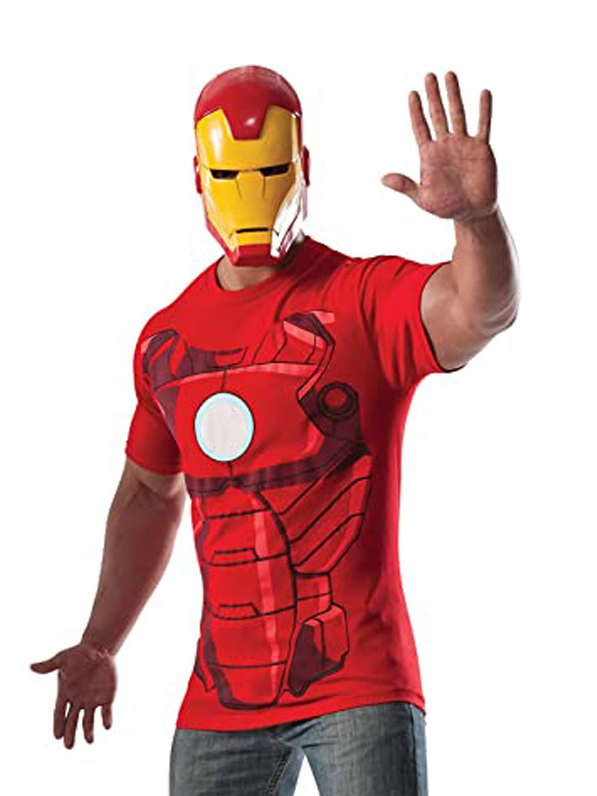 Iron Man Costume T-Shirt Mask Set for Adults Marvel Avengers