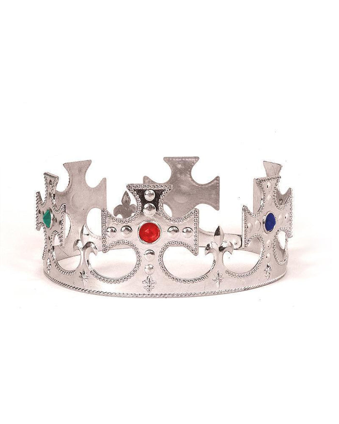 King or Queen Silver Crown for Adults