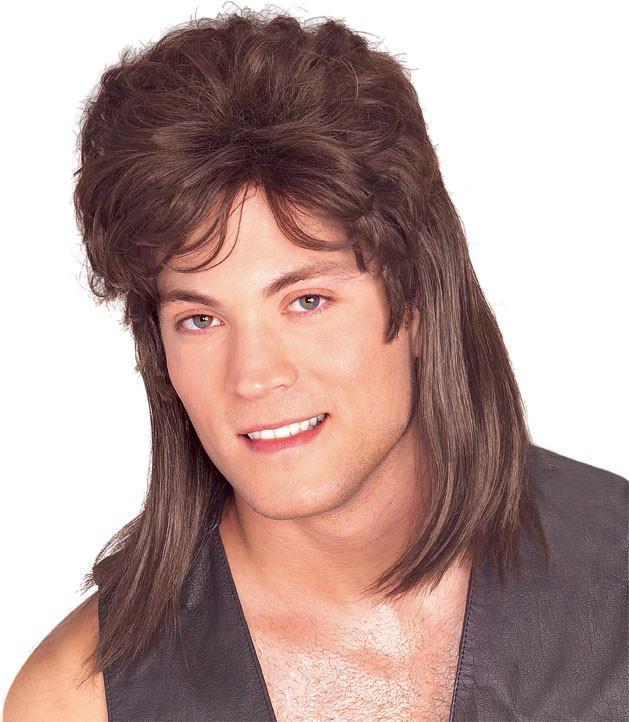 Mullet Brown Wig for Adults