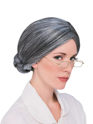 Old Lady Grey Wig for Adults