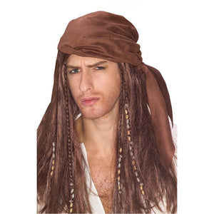 Pirate Caribbean Wig for Adults