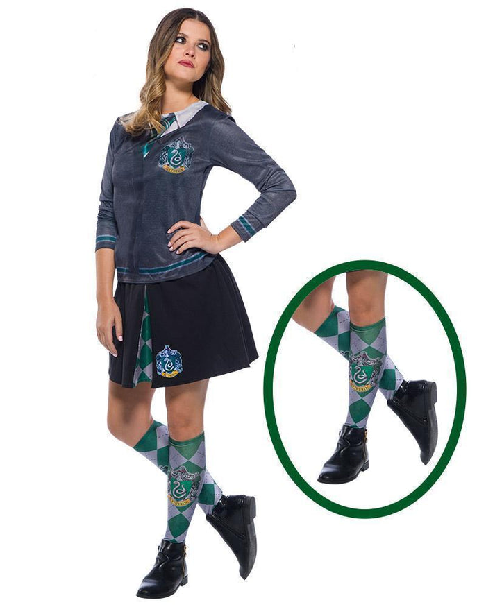 Slytherin Costume Socks for Kids & Adults - Warner Bros Harry Potter