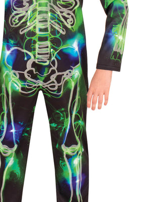 Spooky Glow In The Dark Skeleton Costume for Kids