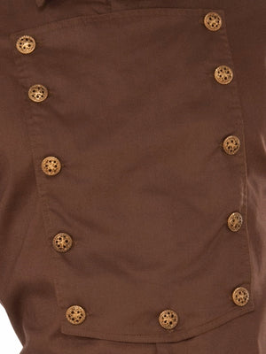 Steampunk Brown Men's Shirt for Adults
