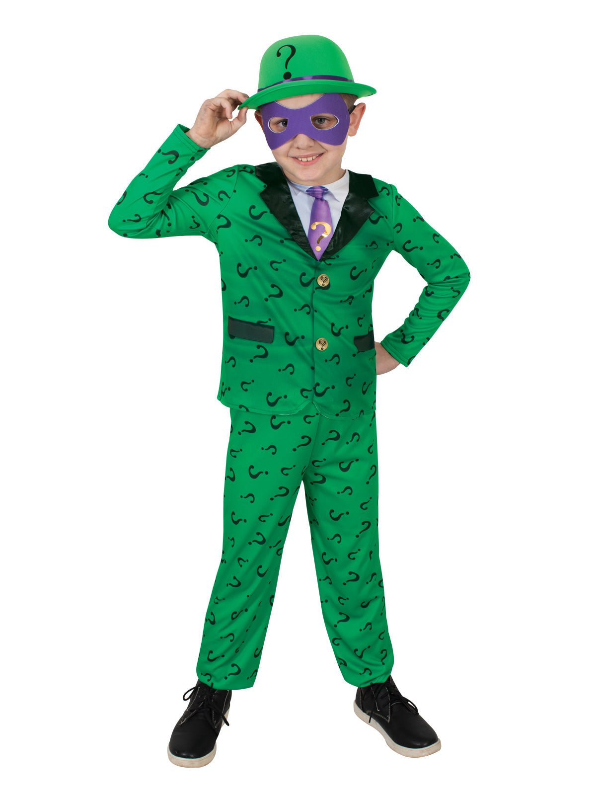The Riddler Deluxe Costume for Kids - DC Comics | Costume World NZ