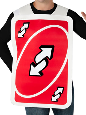 Uno Red Reverse Card Tabard Costume for Adults - Mattel Games