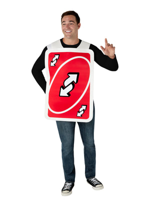 Uno Red Reverse Card Tabard Costume for Adults - Mattel Games