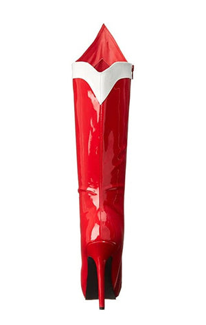 Wonderwoman Red and White Superhero Boots for Adults