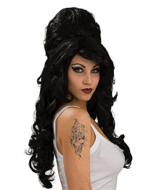 Buy 1960s Black Beehive Wig for Adults from Costume World