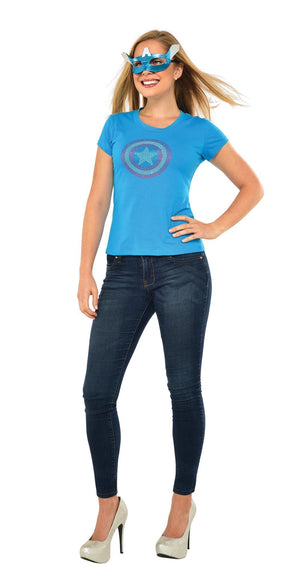Buy American Dream Rhinestone T-Shirt for Adults - Marvel Avengers from Costume World