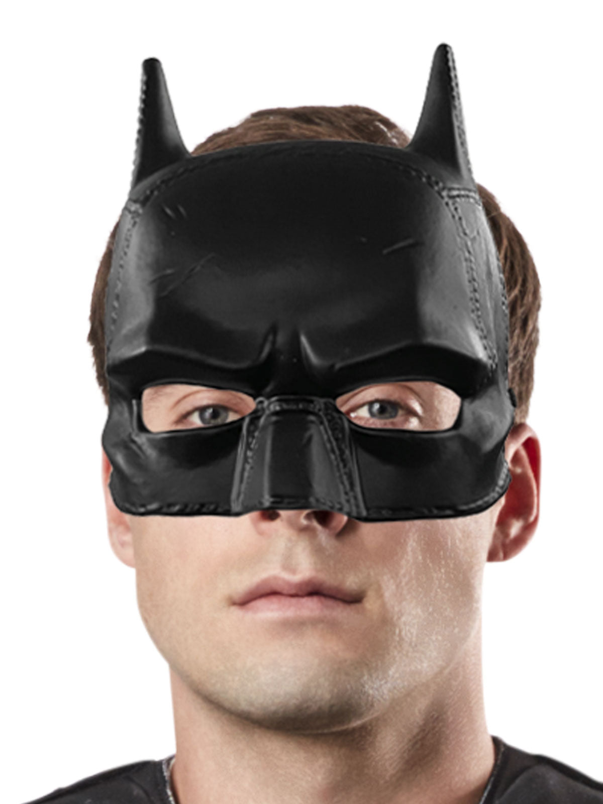 DC Comics Batman Black Plastic Halloween Costume Mask, for Adult 