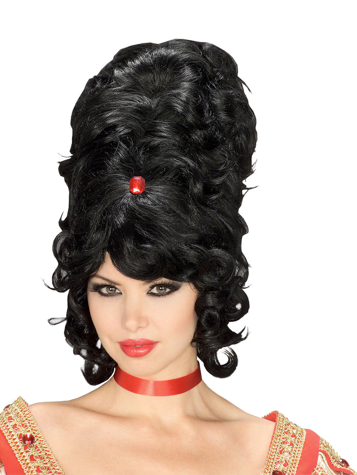 Beehive Black Wig for Adults