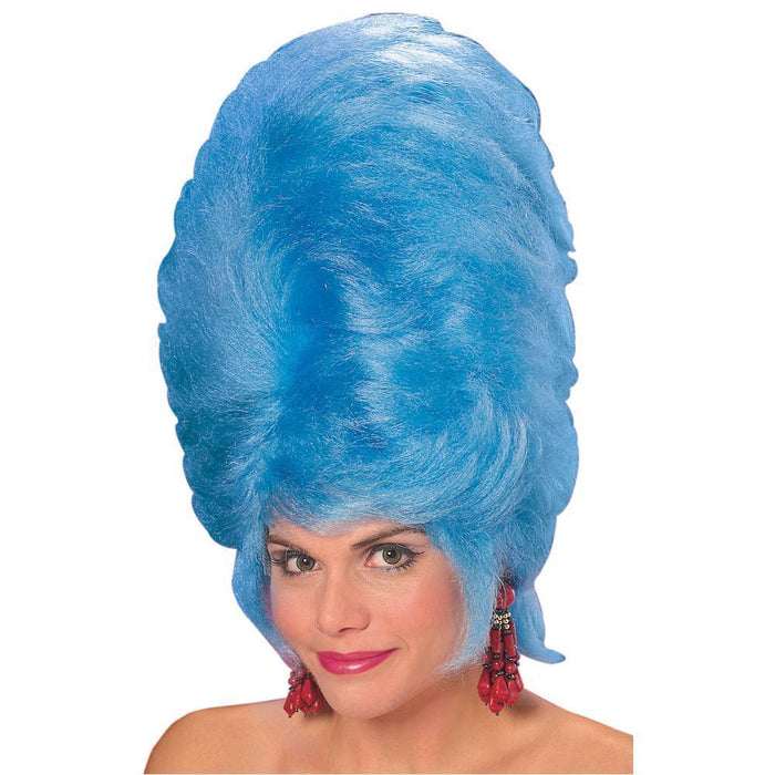 Beehive Blue Wig for Adults
