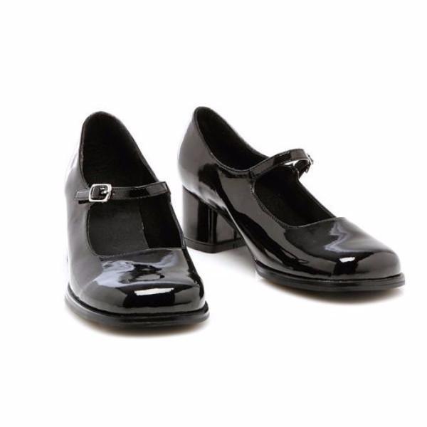 Black Patent Maryjane Heel Shoe for Kids