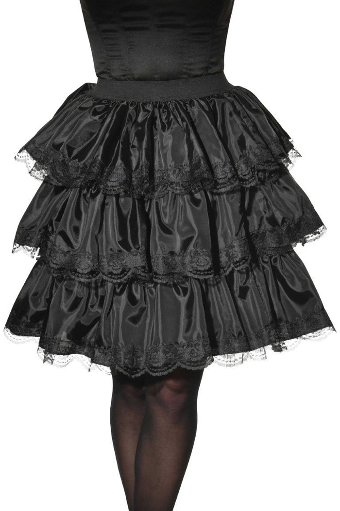 Black Ruffle Adult Skirt