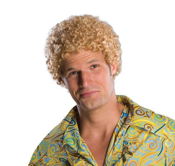 Blonde Tight-Curl Afro Adult Wig
