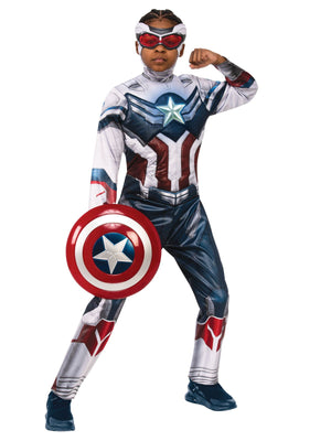 Buy Captain America Deluxe Costume for Kids - Marvel Falcon & the Winter Soldier from Costume World