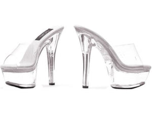 Buy Clear Mule 6 Inch Heel for Adults from Costume World