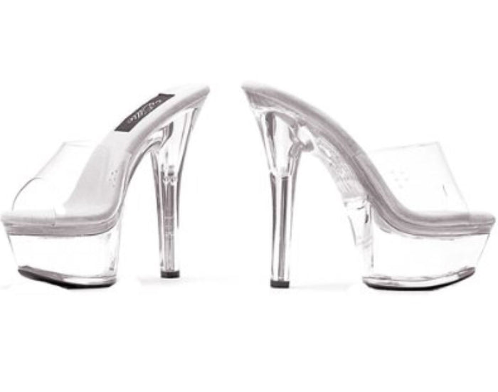 Clear Mule 6 Inch Heel for Adults