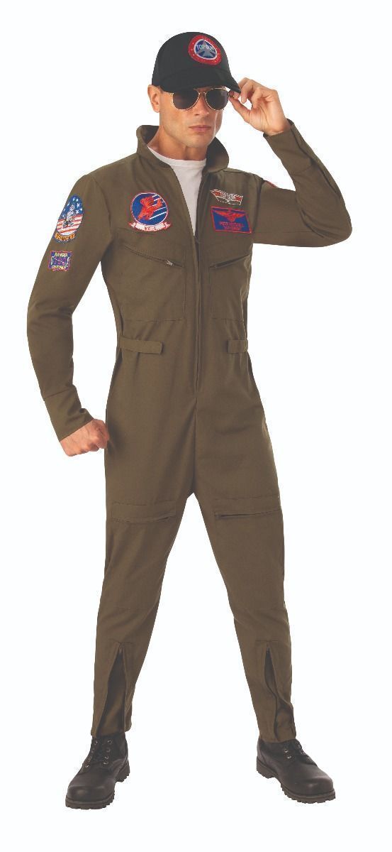 Flight Suit Jumpsuit Costume for Adults - Top Gun