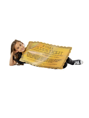 Buy Golden Ticket Tabard Costume for Kids - Warner Bros Charlie and the Chocolate Factory from Costume World
