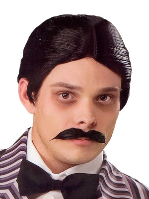 Buy Gomez Addams Wig & Moustache Set for Adults -The Addams Family from Costume World