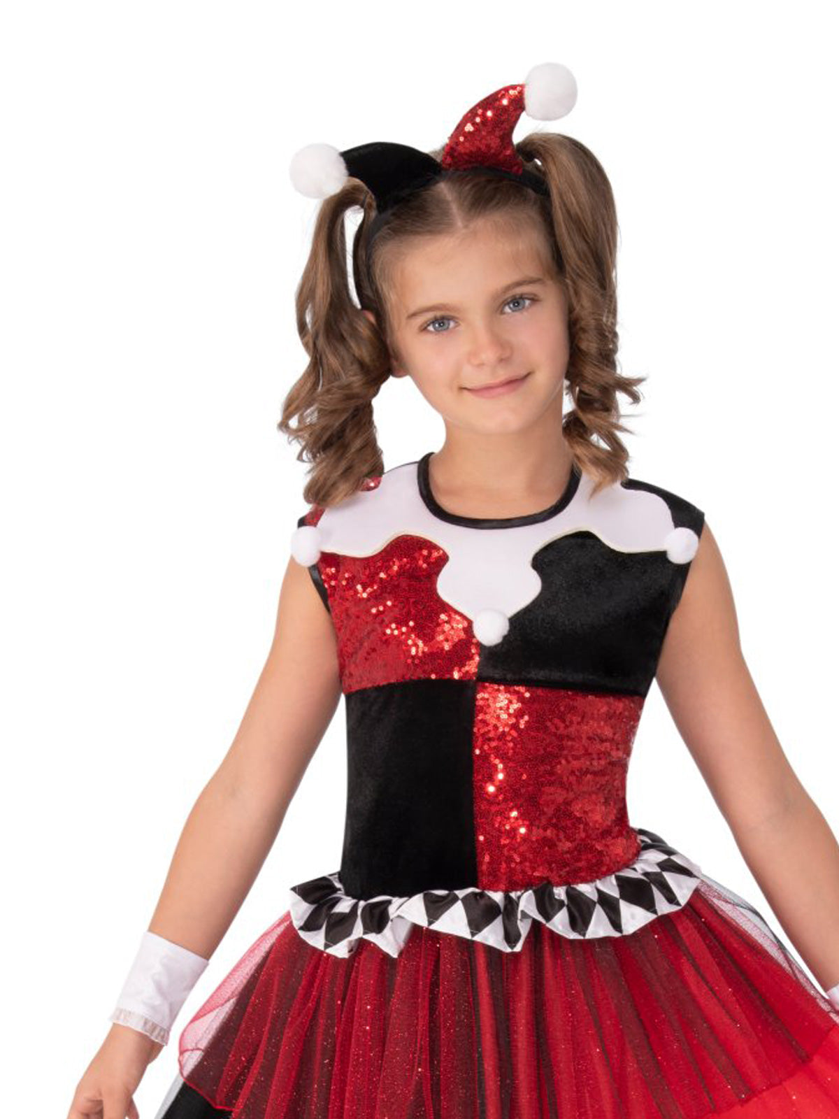 Girls Harley Quinn Supervillain Costume Tutu Child Joker Jester