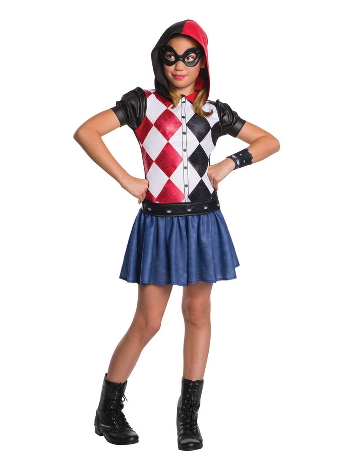Harley Quinn Hoodie Costume for Kids - Warner Bros DC Super Hero Girls