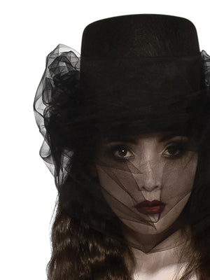 Buy Heart Of Darkness Top Hat with Veil from Costume World