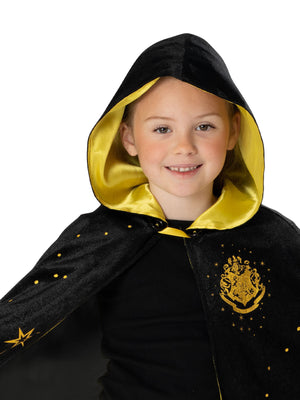 Buy Hogwarts Black & Gold Hooded Robe For Kids & Tweens - Warner Bros Harry Potter from Costume World
