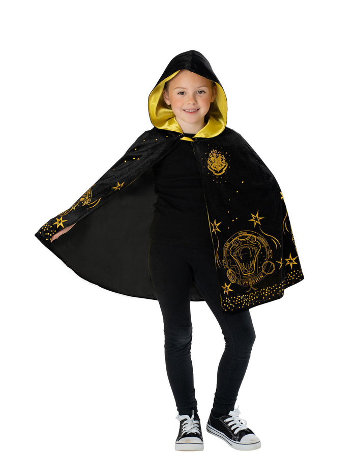 Hogwarts Black & Gold Hooded Robe For Kids & Tweens - Warner Bros Harry Potter