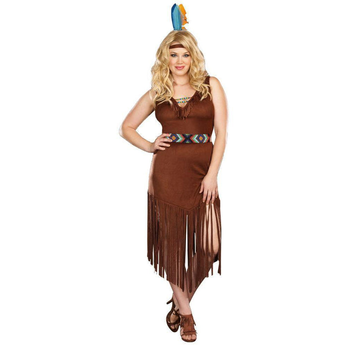 Hot On The Trail Native American Sexy Plus Size Costume for Adults | Costume World NZ Hot On The Trail Native American Sexy Plus Size Costume for Adults | Costume World NZ