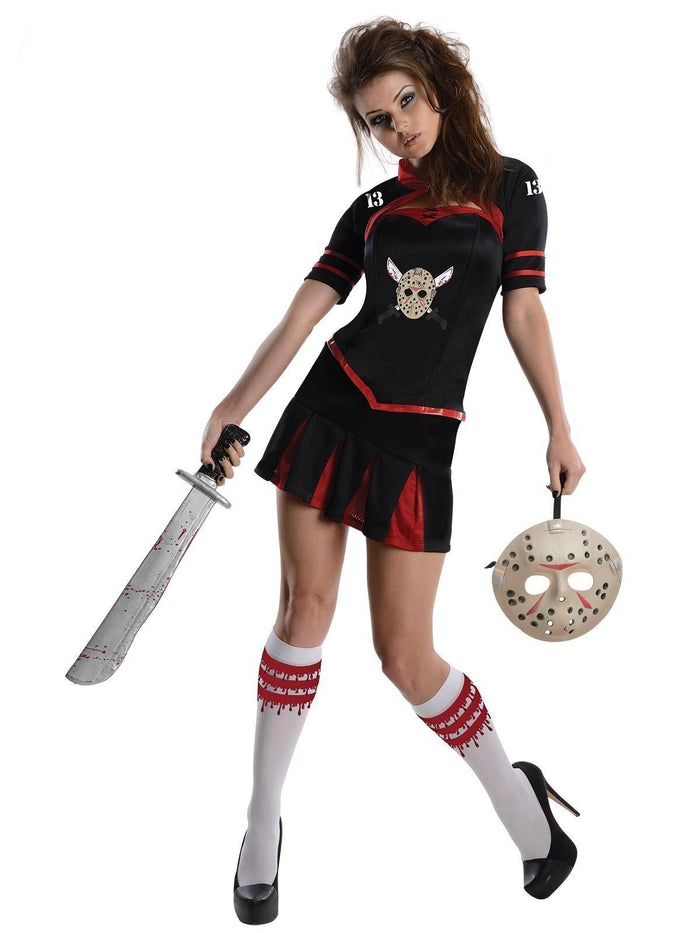 Jason Voorhees Cheerleader Costume for Adults - Friday the 13th