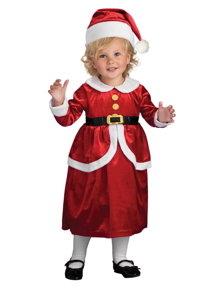 Lil Mrs Claus Dress and Apron Set for Toddlers Kids Costume World NZ