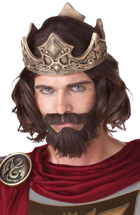 Medieval King Wig & Beard Set for Adults
