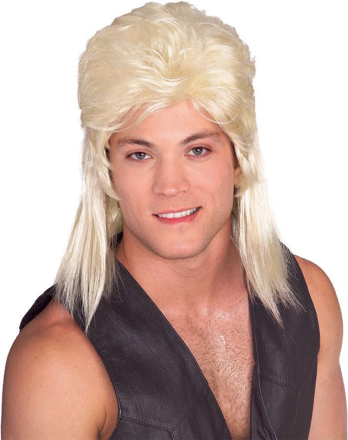 Mullet Blonde Wig for Adults