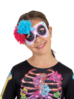 Buy Neon Skeleton Girl Costume for Kids from Costume World