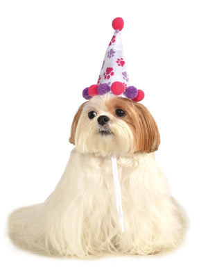Buy Paw Print Birthday Girl Pet Hat from Costume World