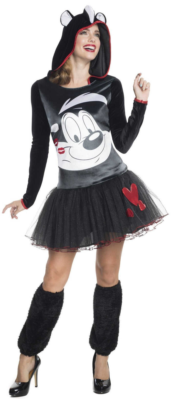 Pepe Le Pew Hooded Tutu Costume for Adults - Warner Bros Looney Tunes